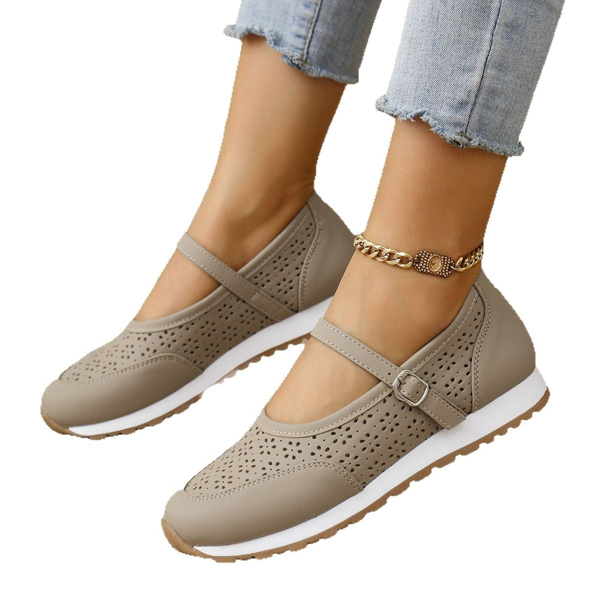 Hollow Out Breathable One Pedal Casual Sports Single-layer Shoes
