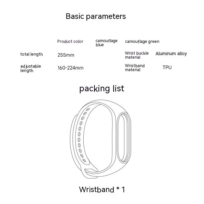 Strap Bracelet Camouflage Wristband Universal Nfc