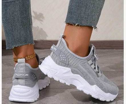 Flyknit Mesh Women's Thin Breathable Sports Casual Shoes