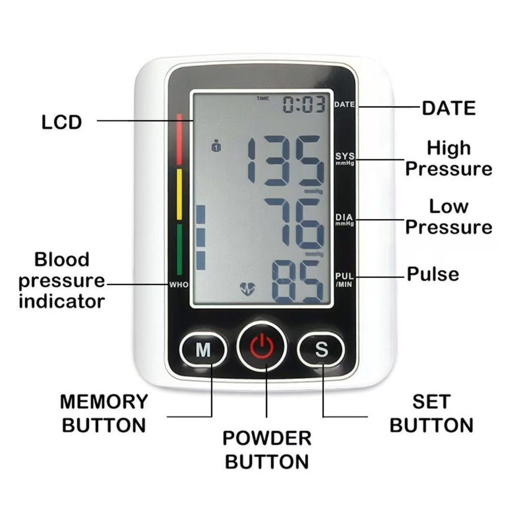 Blood Pressure Monitor Upper Arm, Automatic Digital Upper Arm Blood Pressure Voice Talking
