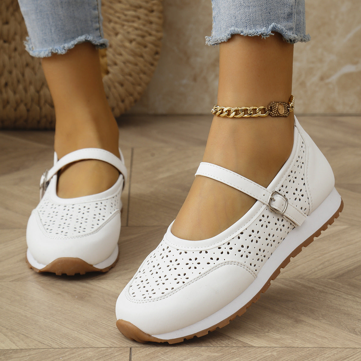 Hollow Out Breathable One Pedal Casual Sports Single-layer Shoes