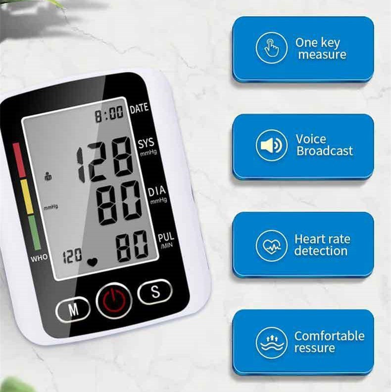 Blood Pressure Monitor Upper Arm, Automatic Digital Upper Arm Blood Pressure Voice Talking