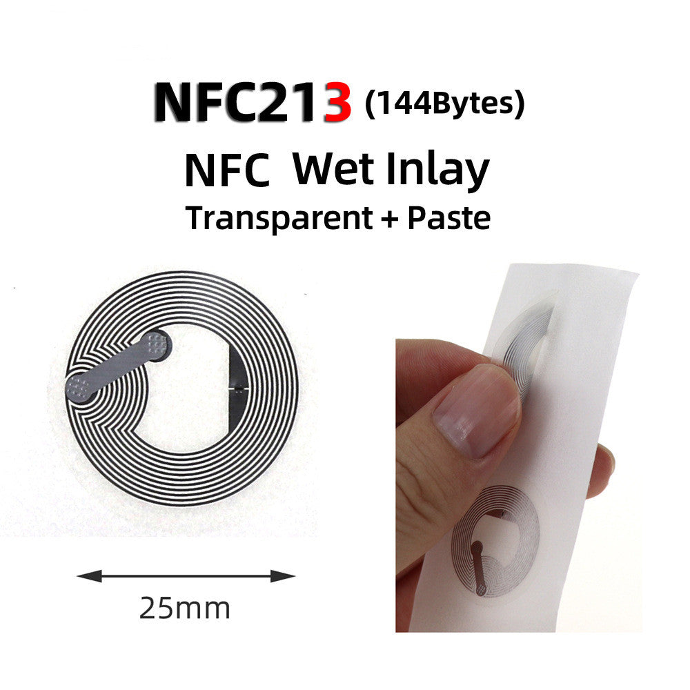 Sticker NFC Tag Ntag213 Chip Transparent Sticky