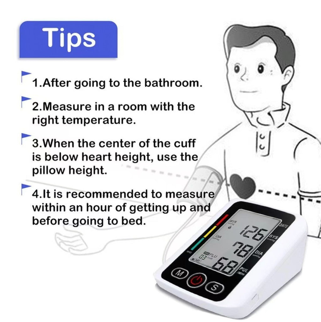 Blood Pressure Monitor Upper Arm, Automatic Digital Upper Arm Blood Pressure Voice Talking