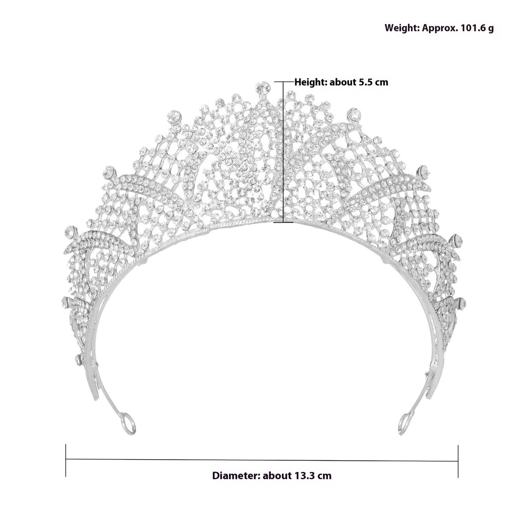 European And American Zircon Full Diamond Alloy Crown Headband