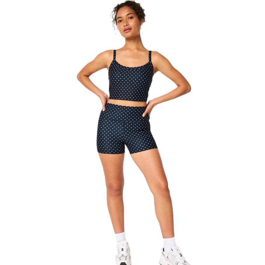 Ladies Home Leisure Suit Polka Dot Print Casual Suspender Top Shorts Suit