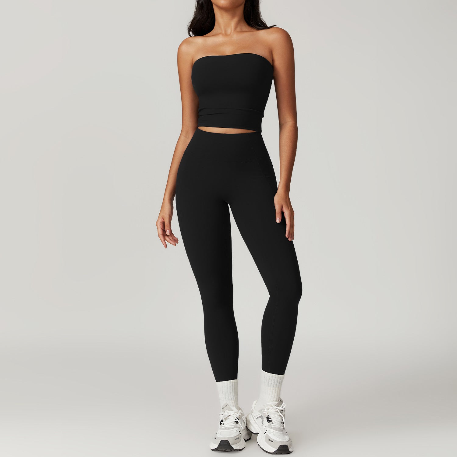 Brushed Back Tight Yoga High Waist Hip Lifting Sports Suit