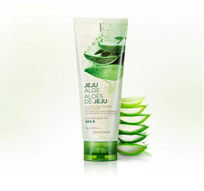 THE FACE SHOP Jeju Aloe Fresh Soothing Foam Cleanser 150ml