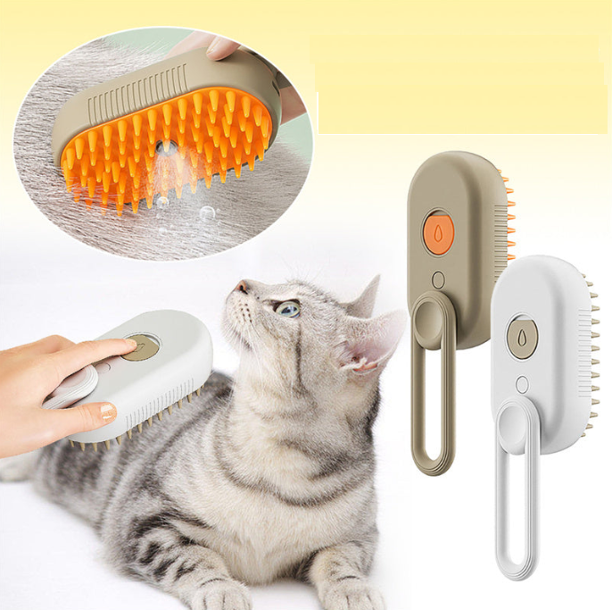Cat Steam Brush Steamy Dog Brush 3 In 1 Electric Spray Pet Grooming Comb